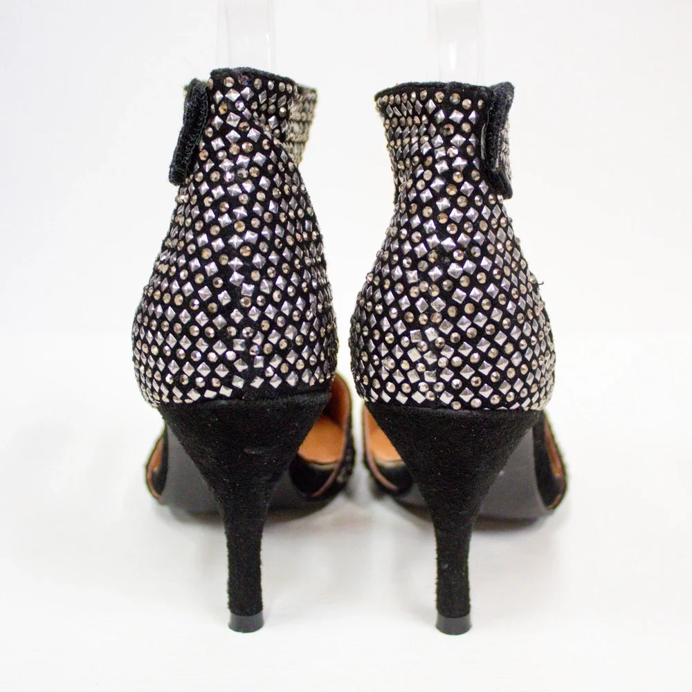 Jeffrey Campbell Handmade Ibiza Last Studded High Heels Black Size 7